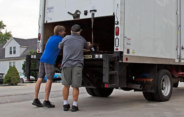 Meyer truck being loaded