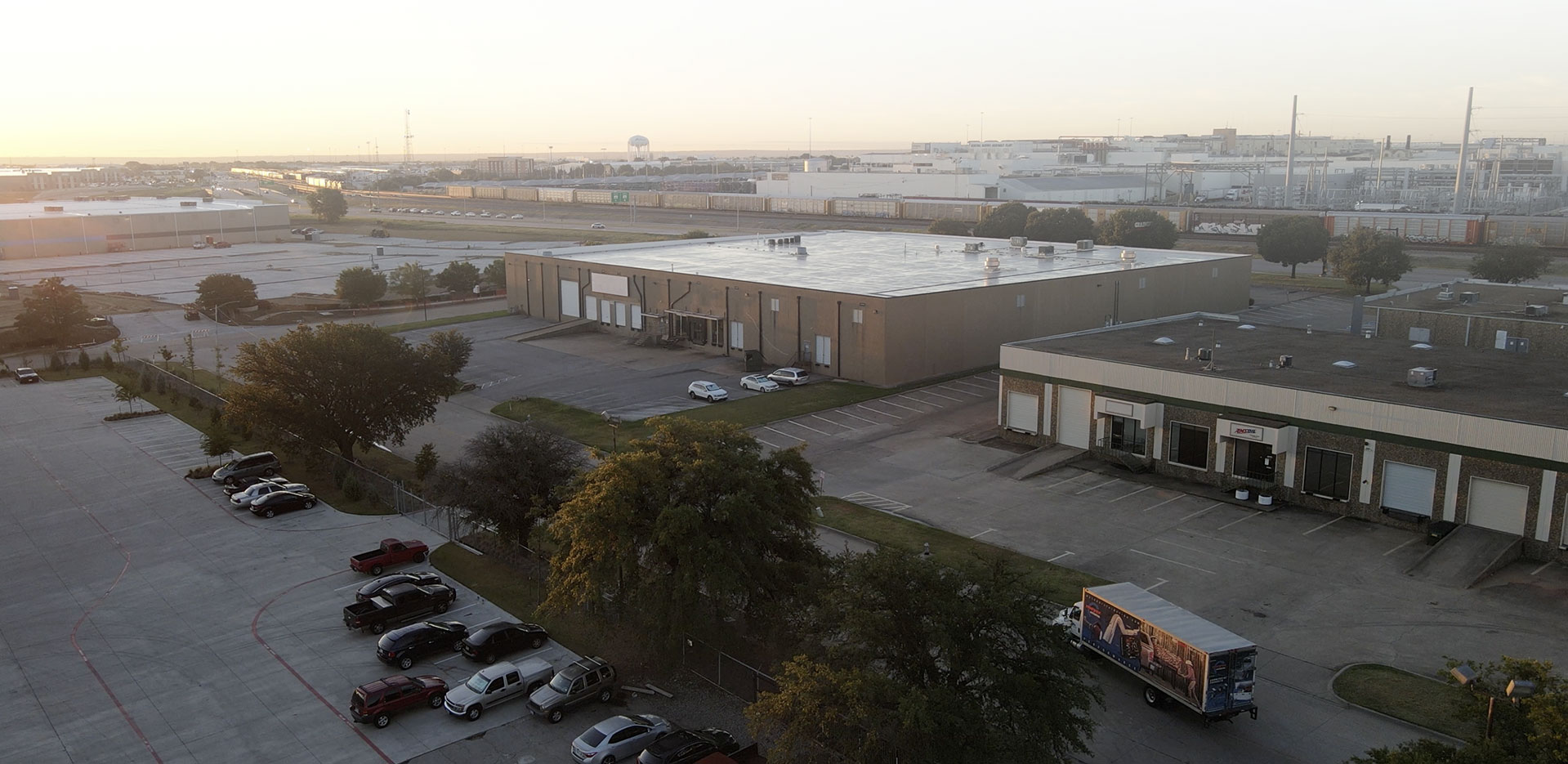 Aerial view of a Meyer warehouse
